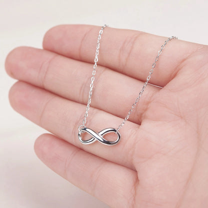 Endless Love across Generations 925 Sterling Silver Infinity Symbol Necklace, Three Generations Necklace Gift for Grandmother, Mother, Granddaughter