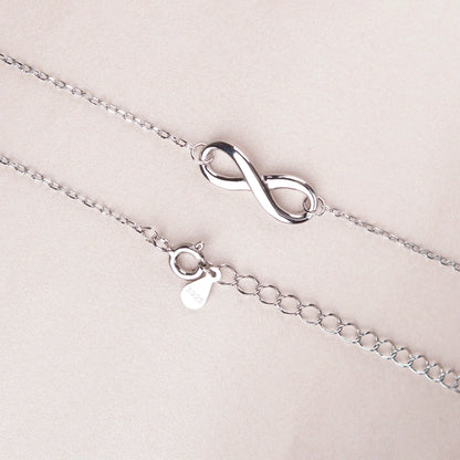 Endless Love across Generations 925 Sterling Silver Infinity Symbol Necklace, Three Generations Necklace Gift for Grandmother, Mother, Granddaughter