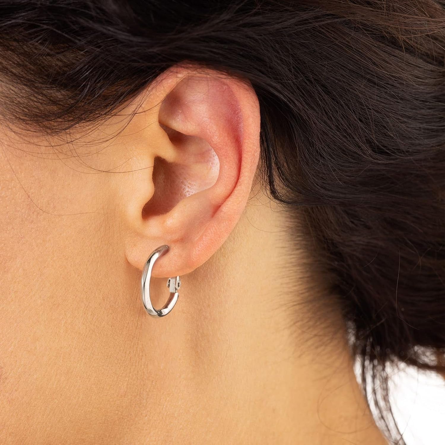 Hoop Earring Set: Thick Gold Oval Teardrop Sensitive Ear Jewelry Pack for Womenfashion Chunky Trendy Simple
