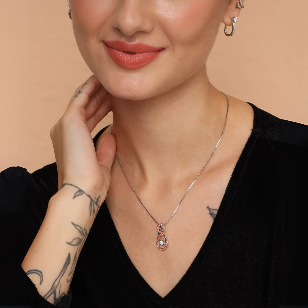Garnet Red Infinity Birthstone Necklace - January Gemstone
