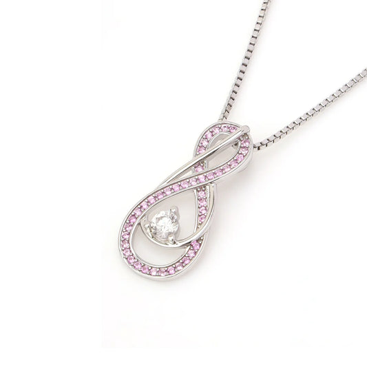 Alexandrite Lavender Infinity Birthstone Necklace Silver - June Gemstone